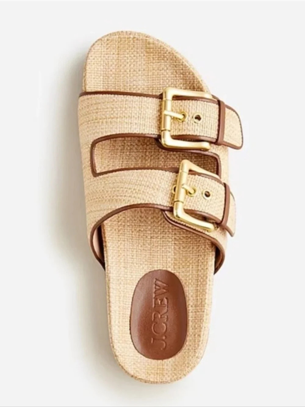 J. Crew Marlow Sandals In Rafia 6.5
